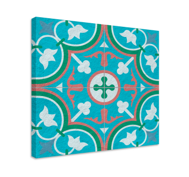 Quadro vintage azul hidráulica azulejo - TenStickers