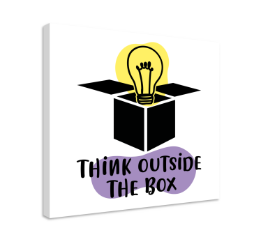 Quadro frase motivacional esta frase significa pensar fora da cai - TenStickers