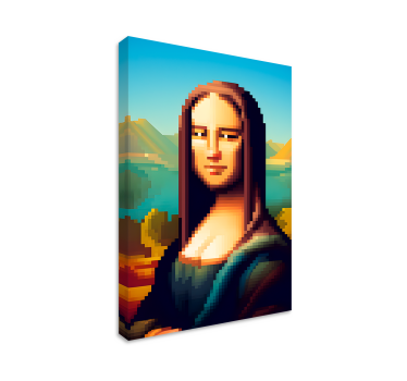 Quadro Mona Lisa Pixel Art - TenStickers