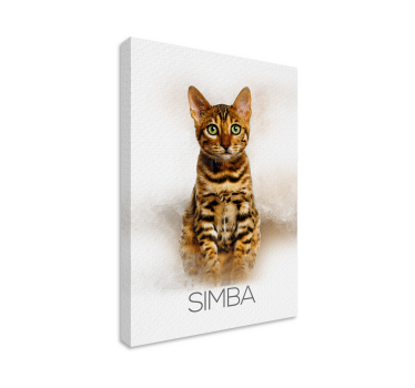 Quadro com nome retrato de animal de estimação - TenStickers