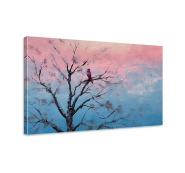 Quadro de arte um pássaro em uma árvore - TenStickers