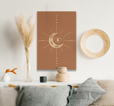 Quadro Decorativo abstrato design de crescente celestial - TenStickers