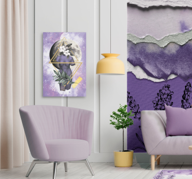 Quadro Decorativo de arte Digital lavander collage - TenStickers