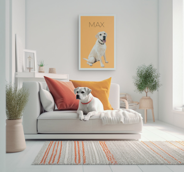 Quadro escritório retrato minimalista de animais - TenStickers