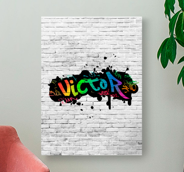 Quadro Decorativo para quarto graffiti nome Personalizado - TenStickers