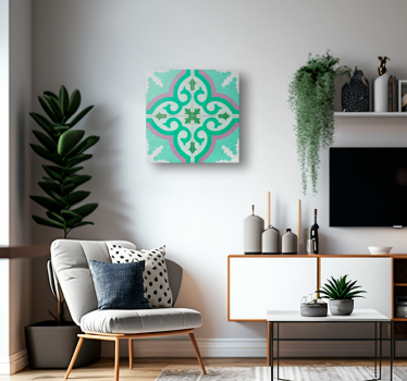 Quadro vintage hidráulica verde em azulejo - TenStickers