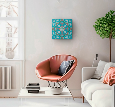 Quadro vintage azul hidráulica azulejo - TenStickers