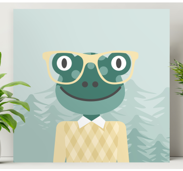Quadro 3d personagem de sapo estiloso - TenStickers