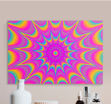 Quadro Decorativo abstrato padrão espiral colorido - TenStickers