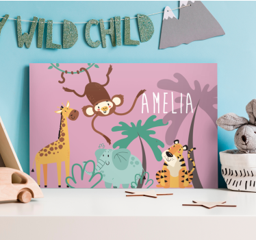 Quadro animais amigos da selva - TenStickers
