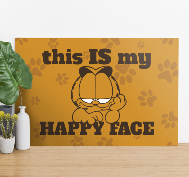 Quadro animais expressão de gato feliz - TenStickers