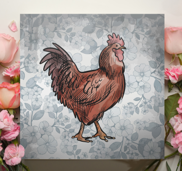 Quadro animais figura de galinha encantadora - TenStickers
