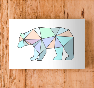 Quadro animais figura geométrica de urso - TenStickers