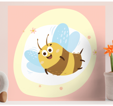 Quadro animais personagem abelha alegre - TenStickers