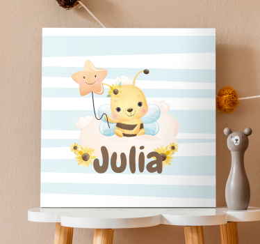 Quadro animais personagem abelha fofa - TenStickers