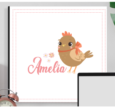 Quadro animais personagem de pássaro fofo - TenStickers
