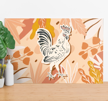 Quadro animais retrato de galo encantador - TenStickers