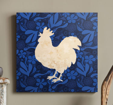 Quadro animais silhueta de galo - TenStickers