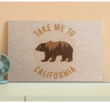 Quadro animais símbolo do urso da califórnia - TenStickers