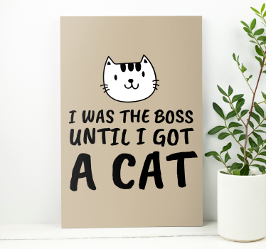 Quadro com gatos e citações engraçadas sobre gatos - TenStickers
