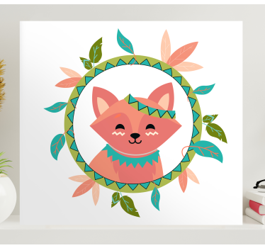 Quadro com gatos retrato de raposa encantadora - TenStickers