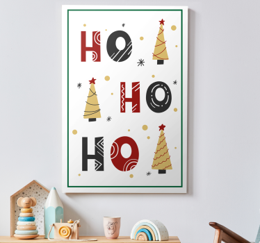 Quadro com letras alegria festiva - TenStickers