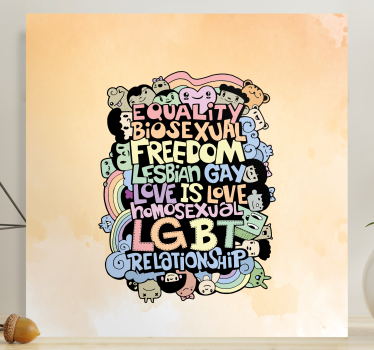 Quadro com letras amor É amor - TenStickers