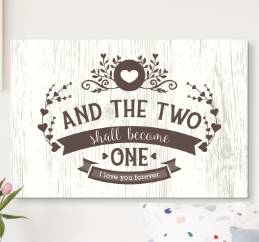 Quadro com letras amor une para sempre - TenStickers