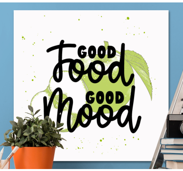 Quadro com letras boa comida boa energia - TenStickers