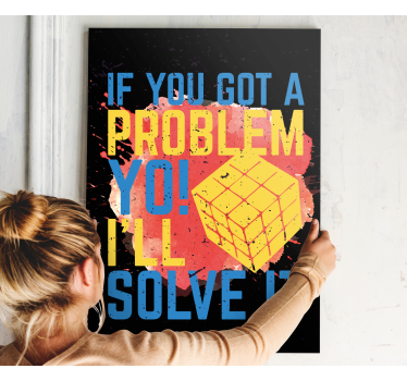 Quadro com letras citação do cubo mágico - TenStickers