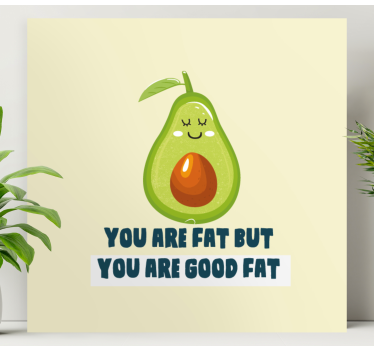 Quadro com letras Citação engraçada com abacate - TenStickers
