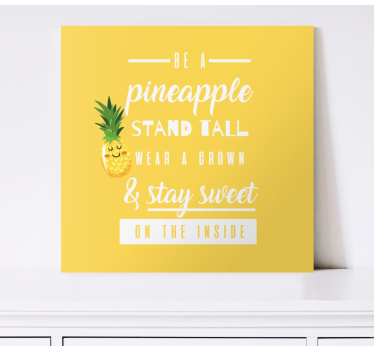 Quadro com letras Citação engraçada com abacaxi - TenStickers