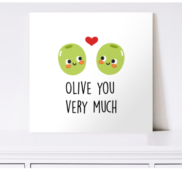 Quadro com letras Citação engraçada com azeitonas - TenStickers