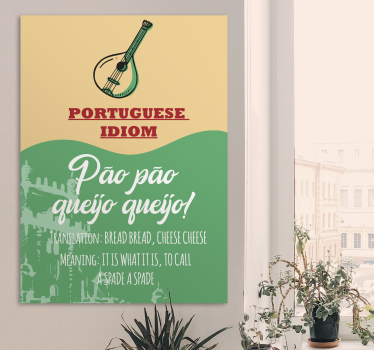 Quadro com letras é o que é português - TenStickers