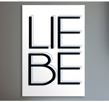 Quadro com letras expressão tipográfica - TenStickers