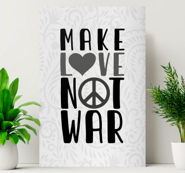 Quadro com letras faça amor não - TenStickers
