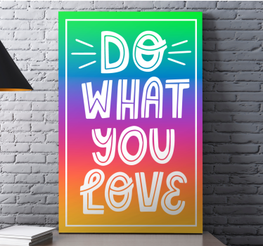 Quadro com letras faça o que você quer - TenStickers