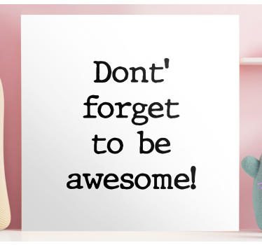 Quadro com letras frase motivacional - TenStickers