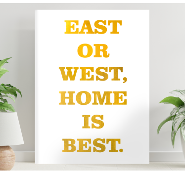 Quadro com letras leste ou oeste - TenStickers