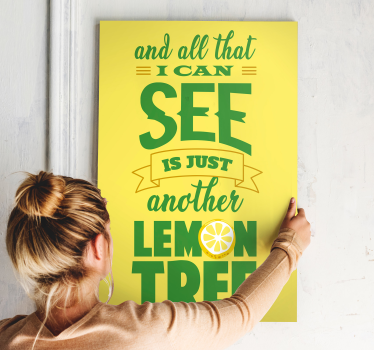 Quadro com letras Mão desenhar limões - TenStickers