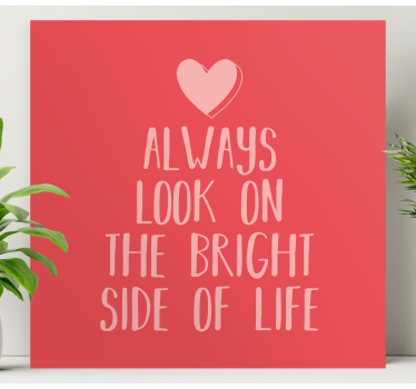 Quadro com letras mensagem de perspectiva positiva - TenStickers