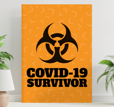 Quadro com letras mensagem de sobrevivente - TenStickers