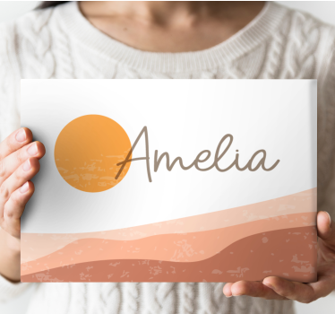 Quadro com letras nome personalizado elegante - TenStickers