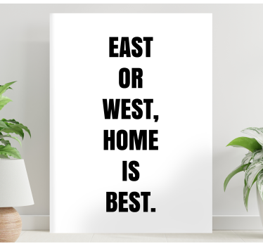 Quadro com letras o lar É o melhor - TenStickers