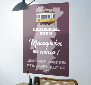 Quadro com letras Portugues suspeito - TenStickers