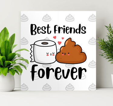 Quadro com letras produtode citações engraçadas de banheiro - TenStickers