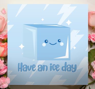 Quadro com letras produtodivertido de citação de cubo de gelo - TenStickers