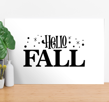 Quadro com letras saudação de outono - TenStickers