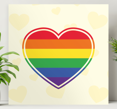 Quadro com letras símbolo do coração unidade - TenStickers