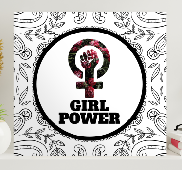 Quadro com letras símbolo do poder feminino - TenStickers